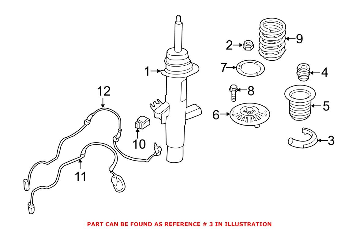 BMW Coil Spring Insulator - Front 31336860788